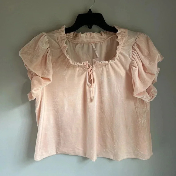 Free people Terese Velour Crop Top size M nwot - Picture 4 of 12